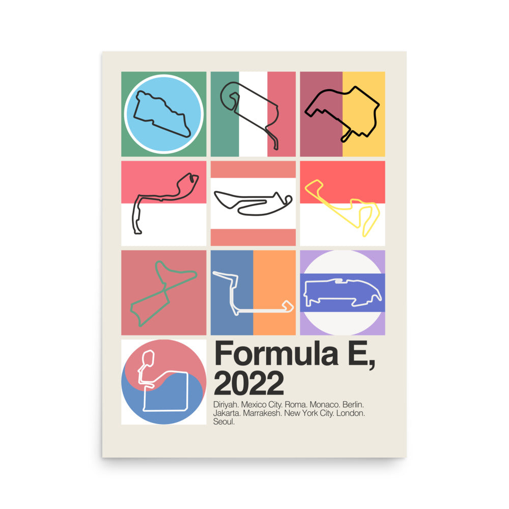 2022 Formula E Season Print